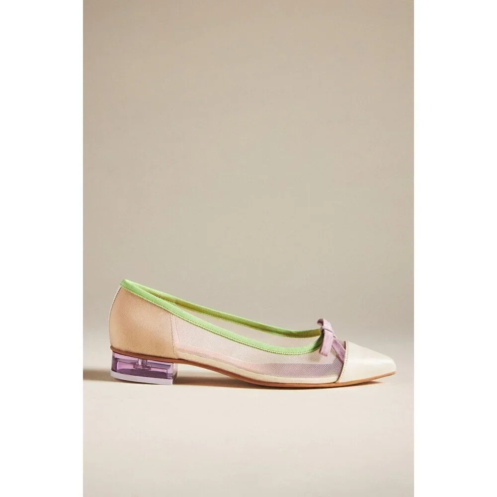 Anthropologie Pretty Ballerinas Mia Flats Slip ons Size 37 US 6.5 - Picture 1 of 6